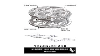 How to make Pavilion Structure w beams/columns Grasshopper \u0026 Rhino Parametric Architecture tutorials