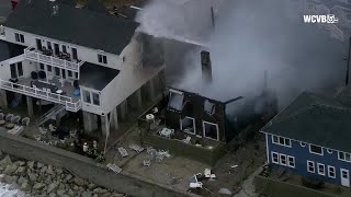 Fire destroys oceanfront home along Scituate