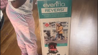 UNBOXING MY EVENFLO REVERSI STROLLER FOR BABYGIRL!!