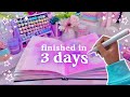 How I Finished my Sketchbook in 3 Days 🌸✨ [draw along]