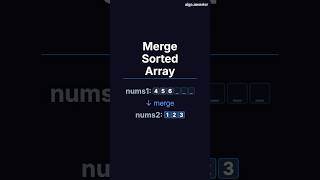 Merge Sorted Array | LeetCode 88 | The Backwards Trick That Makes It Easy #coding #leetcode