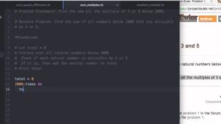 Project Euler: Problem 1 - Ruby
