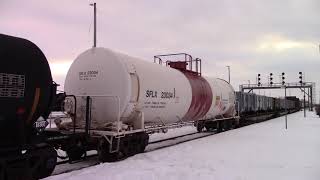 CN 3099 GECX 2038 CN 5409 manifest eastbound through Sarnia Ontario 5:08pm 2/22/2021