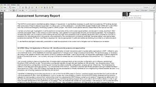 3b - IET Assessment Summary Report Example