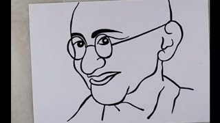 Drawing of Mahatma Gandhi | Drawing of Gandhi jayanti | artistica