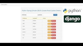 Python Django Simple CRUD (Create Read Update Delete)