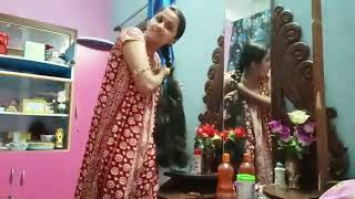 LONG HAIR BHABHI NIGHT ROUTINE LONG HAIR BRAID MAKING