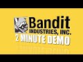 Two Minute Demo: Bandit Model 2290 Track Whole Tree Chipper