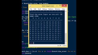 Simple Minesweeper Game using Python