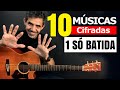 10 MUSICAS NA MESMA BATIDA - Violão iniciante (10 musicas cifradas)