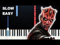 Star Wars - Duel of the Fates (SLOW EASY PIANO TUTORIAL)