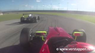 Max Verstappen Onboard FWS, Homestead race 1, 18/02/2014 - Overtake Van de Laar (#4)