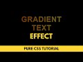 How to Create Gradient Text Animation Effect Using Only HTML & CSS #CodeWithTanmay