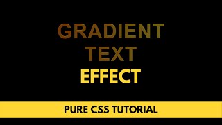 How to Create Gradient Text Animation Effect Using Only HTML & CSS #CodeWithTanmay