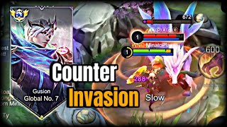 DO THIS IF YOU WERE INVADED IN EARLY GAME - MLBB - TOP 7 GLOBAL GUSION