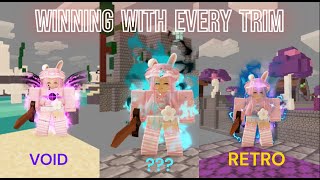 Winning with EVERY armor trim in Roblox Bedwars (w/ voice)