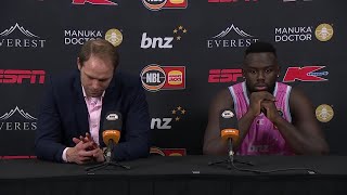 Petteri Koponen and Max Darling press conference vs Brisbane Bullets - Round 18, NBL25