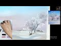 how to paint snow scene with soft pastel use fingers to paint soft pastel tutorial ep12 e.q.art