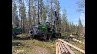 John Deere H-sarjan 1270H harvesterin työnäytös. Rovaniemi 18.5.2024.