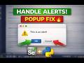 Handle Alerts in Selenium Python | Simple Alert, Confirm & Prompt (Easy Guide) #selenium #python