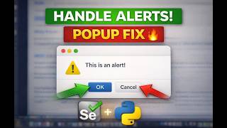 Handle Alerts in Selenium Python | Simple Alert, Confirm & Prompt (Easy Guide) #selenium #python