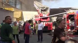 Пожар в Москве 27.08.2016 сгорела типография