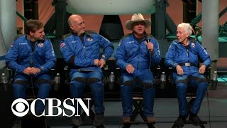 "How it felt? Oh my God!": Jeff Bezos and Blue Origin crew speak after spaceflight
