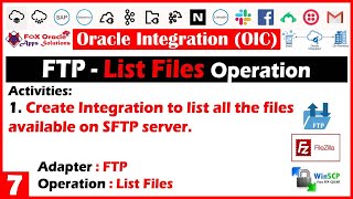 FTP : 7 - List Files | How to list files from SFTP server in oic | How to use list file operation