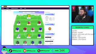 FPL DEADLINE STREAM GAMEWEEK 16| RANK 34K | |Salah Cap? | Enzo In? | FPL Tips 24/25