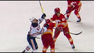 Connor McDavid got elbowed by Mikael Backlund