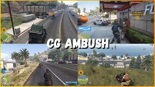 CG Ambushes the cops with an Oil Tanker outside the Bank (Multiple POVs) | NoPixel GTA RP