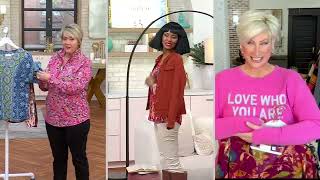 Belle Boho by Kim Gravel Find Your Fire Boho Chic Blouse on QVC