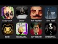 Ice Scream 4, Granny, Hello Neighbor, Siren Head, Bendy, Basics Education,Scary Teacher 3D,Slendrina