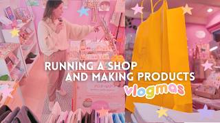 Running a shop and making products... at the same time! ✨ Small Business Vlogmas day 14