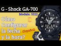 G-Shock GA-700 | Cómo Cambiar la hora (Analógico y Digital) | Módulo 5522 Español