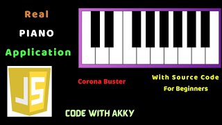 Piano Application Using JavaScript | Web Development Project | HTML & CSS Piano Development