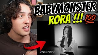BABYMONSTER (#5) - RORA (Live Performance) | SHE'S DIFFERENT 🔥 !!! - REACTION