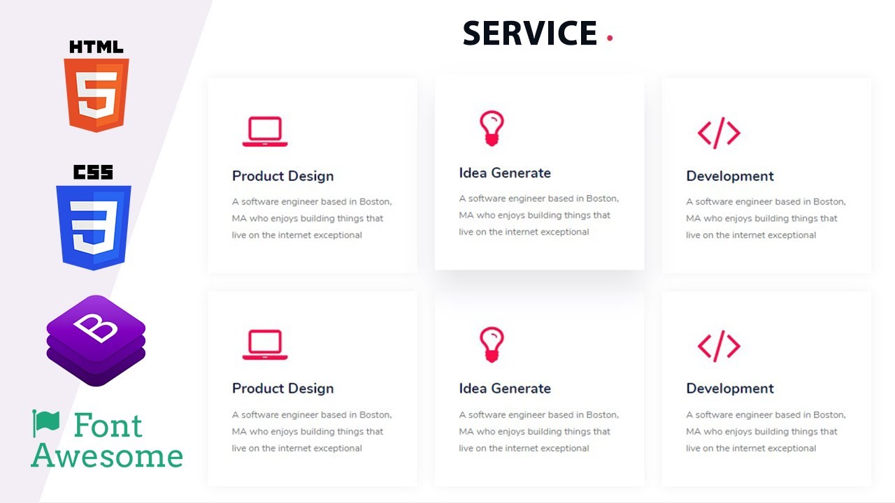 Service Section With Html Css (Web Design) - YouTube