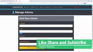 CMS Designing Admin Registration Page Using Bootstrap 4 | PHP