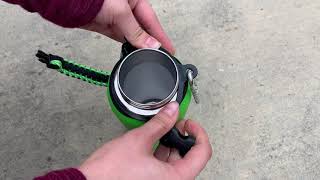 Installing a HydroCord® Handle on Hydro Flask Water Bottle