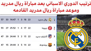 ترتيب الدوري الاسباني بعد فوز ريال مدريد نتائج مباريات الدوري الاسباني اليوم