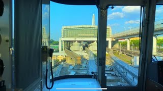 4k driver's seat view Osaka monorail main line direct to Saito line