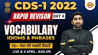 CDS 1 English Classes | CDS Vocabulary Marathon | CDS Idioms and Phrases | CDS English by Nitin Sir