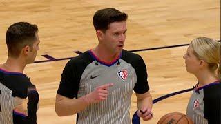 A Fan in the Stands Blows Whistle to Disrupt Play in Cavs Pelicans Game