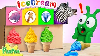 Animal Transforming Ice Cream Machine Adventure - Stories for Kids  - PeaPea Channel