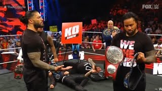 OMG 😱 Bloodline attack Sami zyen and kevin Owen p Friday night SmackDown #wwe #romanreigns
