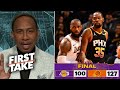 FIRST TAKE | Lakers look mediocre - Stephen A. Smith on LeBron & AD fall to Suns for 3rd loss in row