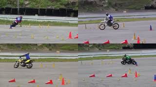 中部モトジムカーナ大会2023 B CLASS TOP 3 + me (CRF450R, TC85, DRZ400, MT-07)