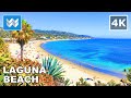 [4K] Laguna Beach, California Walking Tour - Relaxing Ocean Waves Meditation Sleeping Studying ASMR