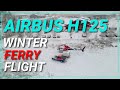 H125 Helicopter FPV ferry in the WINTER with cockpit audio